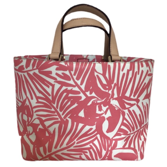 ♥️sold♥️RETIRED Kate Spade Grant Street Tropical Palm Juno Tote - Picture 9 of 11